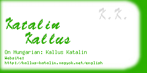 katalin kallus business card